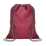 Drawstring bag made of 1200D polyester red colour