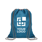 Drawstring bag made of 1200D polyester view with print area