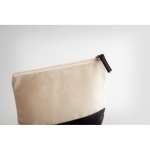 Cotton toiletry bag, 340 g/m2 black colour second view