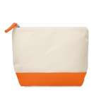 Cotton toiletry bag, 340 g/m2 orange colour