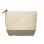 Cotton toiletry bag, 340 g/m2 taupe grey colour