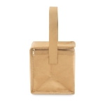 Cooler bag made of kraft paper with handle & 6 can compartment beige colour fifth view