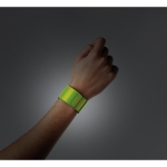 Reflective neon PVC wristbands yellow colour third view