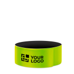 Reflective neon PVC wristbands view with print area