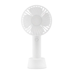 Portable handheld fan with table mount & rechargeable battery white colour