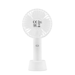 Portable handheld fan with table mount & rechargeable battery white colour second view