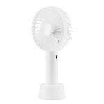 Portable handheld fan with table mount & rechargeable battery white colour third view