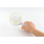 Portable handheld fan with table mount & rechargeable battery white colour fifth view