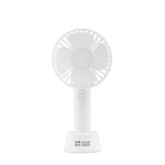 Portable handheld fan with table mount & rechargeable battery view with print area