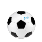 Small PVC football for promotional events white/black colour view with print area