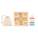 Wooden travel game in a cotton bag for family fun wood colour second view