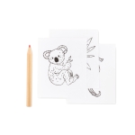 Children's colouring set and coloured pencils beige colour fourth view