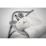 Cute and comfy bunny blanket for babies white colour third view