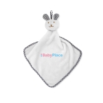 Cute and comfy bunny blanket for babies white colour main view