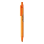 Eco-friendly pens, PLA paper & corn with eco colours, blue ink orange colour main view