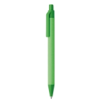 Eco-friendly pens, PLA paper & corn with eco colours, blue ink lime colour