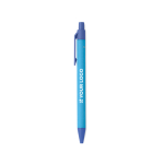 Eco-friendly pens, PLA paper & corn with eco colours, blue ink view with print area