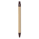 Eco-friendly paper ballpoint pen with blue ink brown colour fourth view