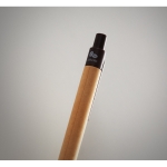 Eco-friendly paper ballpoint pen with blue ink brown colour fifth view