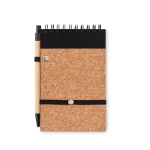 Notepad with cork cover & ball pen black colour second view