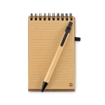 Notepad with cork cover & ball pen black colour third view