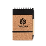 Notepad with cork cover & ball pen black colour main view