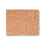 Notepad set with cork cover with sticky notes beige colour third view