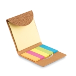 Sticky notes in a cork envelope beige colour second view