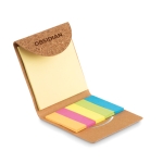 Sticky notes in a cork envelope beige colour second main view