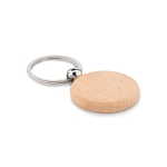 Round wooden keyring wood colour second view