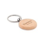 Round wooden keyring wood colour second main view