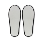 Classic hotel flip-flops for guests, polyester, size 43 black colour third view