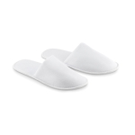 Classic hotel flip-flops for guests, polyester, size 43 white colour