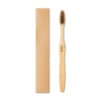 Sustainable, bamboo toothbrush with nylon bristles black colour second main view