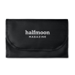 Toiletry bag with two compartments black colour main view