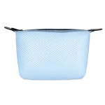 Toiletry bag made of transparent EVA mesh for travel transparent blue colour