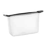 Toiletry bag made of transparent EVA mesh for travel transparent white colour second view