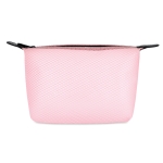 Toiletry bag made of transparent EVA mesh for travel transparent pink colour