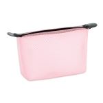 Toiletry bag made of transparent EVA mesh for travel transparent pink colour second view