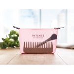 Toiletry bag made of transparent EVA mesh for travel transparent pink colour main ambient view