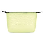 Toiletry bag made of transparent EVA mesh for travel transparent lime colour