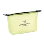 Toiletry bag made of transparent EVA mesh for travel transparent lime colour second main view