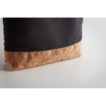 Toiletry bag, cotton and cork base, natural look, 220 g/m2 black colour second view