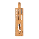 Manicure set in a cork case as a sustainable promotional gift beige colour fourth view