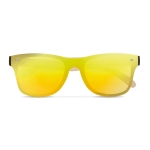 Sunglasses with bamboo arms, UV400 protection yellow colour second view