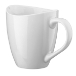 Curved coffee cup in white, 310 ml, Cafetub white colour