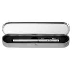 Ballpoint pen with laser pointer, stylus & LED light matt silver colour second view in box