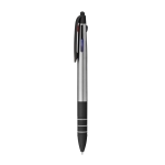 3-colour pen, modern design and metallic finish matt silver colour