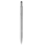 Aluminium touch pen ballpoint pen with blue ink matt silver colour first view