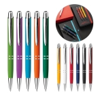 Ballpoint pen with a soft rubber surface various colours